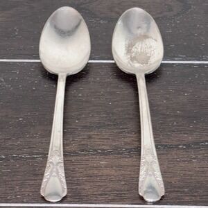 Wm Rogers Mfg‎ Co | Original Rogers | Silverplate | Avalon Cabin | Set of 2 Tsp